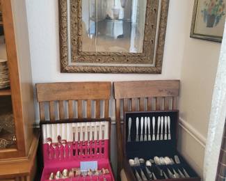 Community Silverplate (left), Hampton Silverware Set