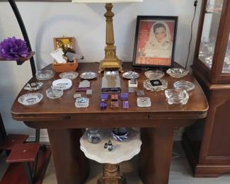 Ash Tray Collection, Lighter Collection, Vintage Expandible Table