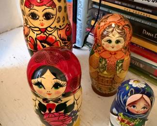 traditional hand-painted wooden Russian nesting dolls