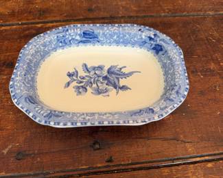 vintage Spode "Blue Camilla" transferware small oval dish