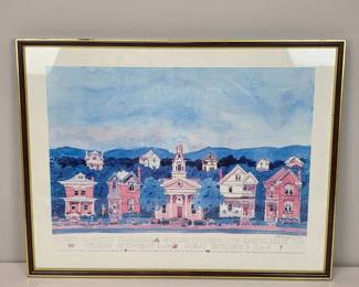 S Lot #84 - Barbara Froula Signed 1990 “Potter Highlands” Historic Denver House Tour Lithograph