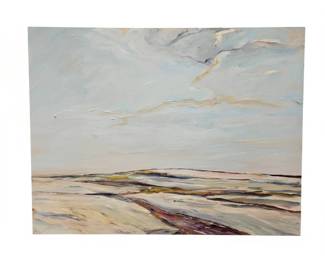 Lot #B63 - Jeremy Hillhouse “December Freeze” Large Original Acrylic Painting, 1983 – 45" x 59"