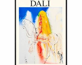 S Lot #77 - Salvador Dalí “Lady Godiva” Framed Surrealist Lithograph – Dalinean Horses