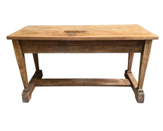 S Lot #B68 - Antique Quarter-Sawn Oak Piano Bench with Lift-Top Storage – Arts & Crafts Style
