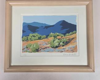 Lot #B53 - Worman / Untiedt Signed Limited Edition Color Serigraph – Southwestern Landscape, 22/50