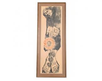 Lot #B54 - Suzanne Hunt Novak “St. Francis” Signed Limited Edition Relief Print 1/100, 1973