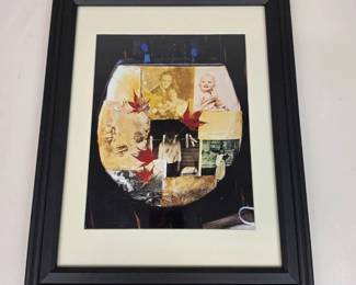 Lot #B46 - Diana Roca “Memories” 2009 Framed Photographic Print of Mixed-Media Collage