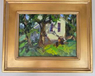 Lot #B42 - Frances “Fran” Gottlieb “Morning Light on White” Original Oil Painting – Colorado Artist