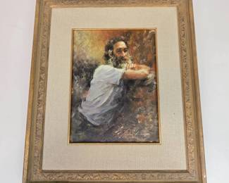 Lot #B52 - Ramon Kelley, NAWA Original Oil Painting “The Character” – Turner Art Gallery Provenance