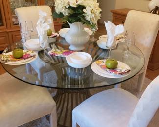 Glass top table