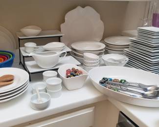 Kitchen is packed w dishes