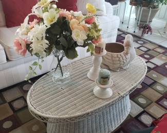 Wicker coffee table