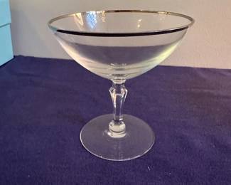 Crystal Platinum-Rim Coupes (Set of 11)