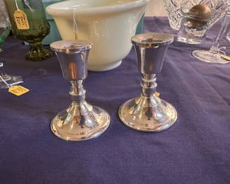 Sterling silver candlestick holders