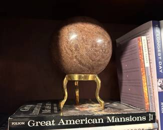 Polished mineral sphere