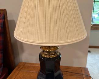 Vintage brass and glass lamp