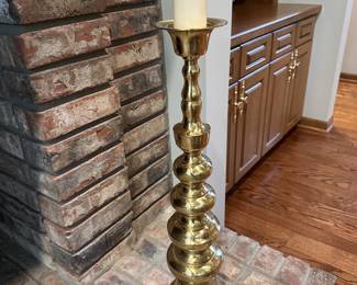large brass candle holder
