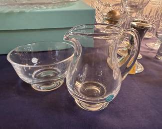 Tiffany & Company Crystal Creamer and Sugar Bowl