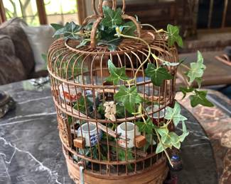 Decorative Chinese bamboo bird cage