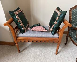 Vintage wooden hall bench