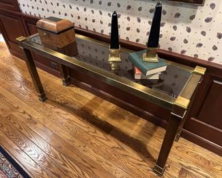 Brass console table