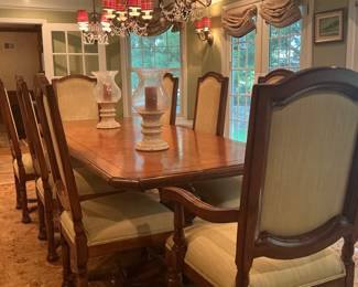 Portuguese Colonial Tresle Table L 102 “, W 42”, H 30” (Orininally $8227) Asking $2000 For Table , 8 Chairs (Originally $18,000) Asking $4000 for 8 Chairs