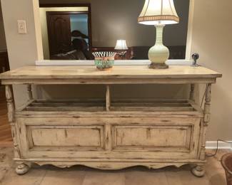 Console Table With Magazine Rack W64 x D 18 x H34 $1000 ( Originally $6,222)