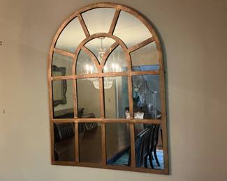 Two Arched Shaped Mirrors Accented with a Gold Metal Detail $300 Each