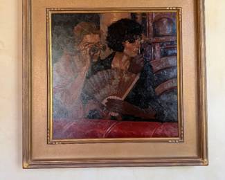 Painting of folding fan