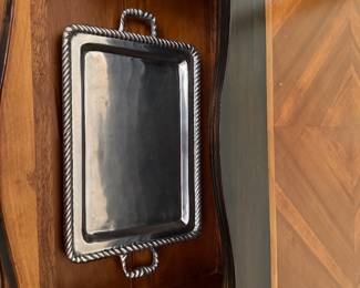 Silver serving tray
