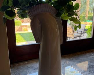 White horse vase