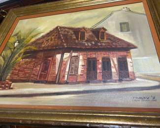 "Lafitte's Blacksmith Shop" signed by Fraley