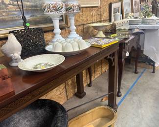 8 foot long Chinese Chippendale pier table