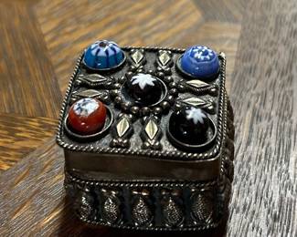 Silver pill box