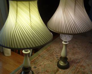 pair living room lamps vintage