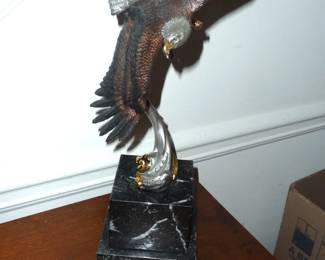 Eagle on marble stand
