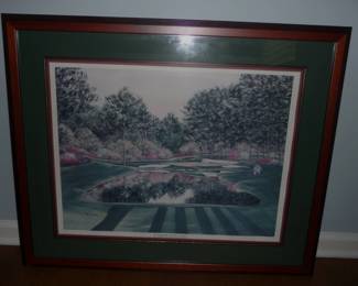 golf print framed