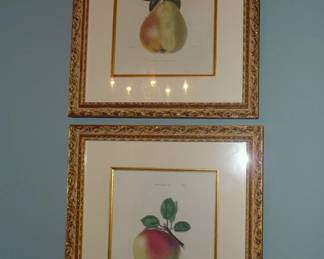 pair of fruit prints