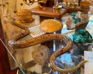 Scott Bisson signed glass snake