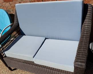 Wicker style patio couch