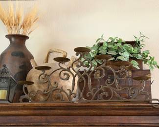 Wrought iron candelabra