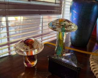 Murano mushrooms (have been moved to curio cabinet)