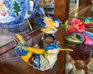 Hummingbird trinket boxes