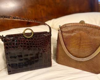 Vintage alligator & crocodile handbags