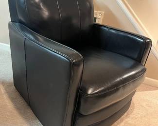 18 Bassett Leather Swivel Glider