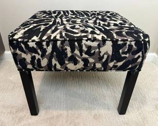 18 Graphic Upholstered Footstool