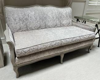 18 Faux Velvet Upholstered Sofa