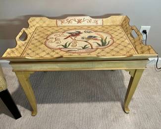 18 Vintage HandPainted Butler Tray Accent Table