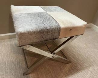 18 Cowhide Patchwork XBase Ottoman