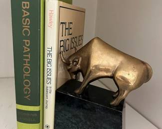 18 Brass Bull Bookend